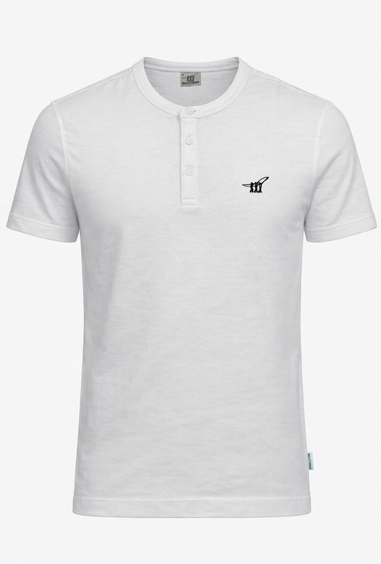 T-Shirt uomo serafino Henry Cotton's 100% Cotone - BIANCO