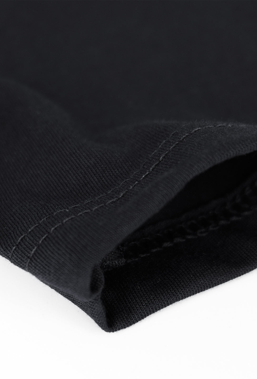 T-Shirt Uomo tinta unita ricamo lato cuore - NERO