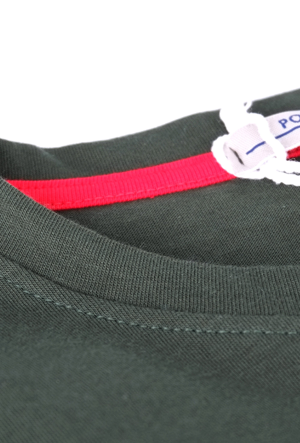 T-Shirt Uomo tinta unita ricamo lato cuore - VERDE MILITARE