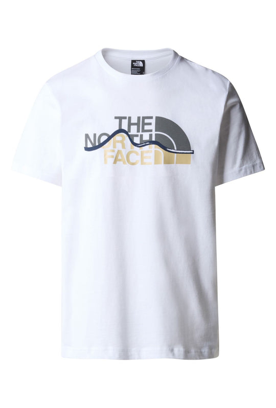 The North Face T-shirt Mountain Line da Uomo – BIANCO