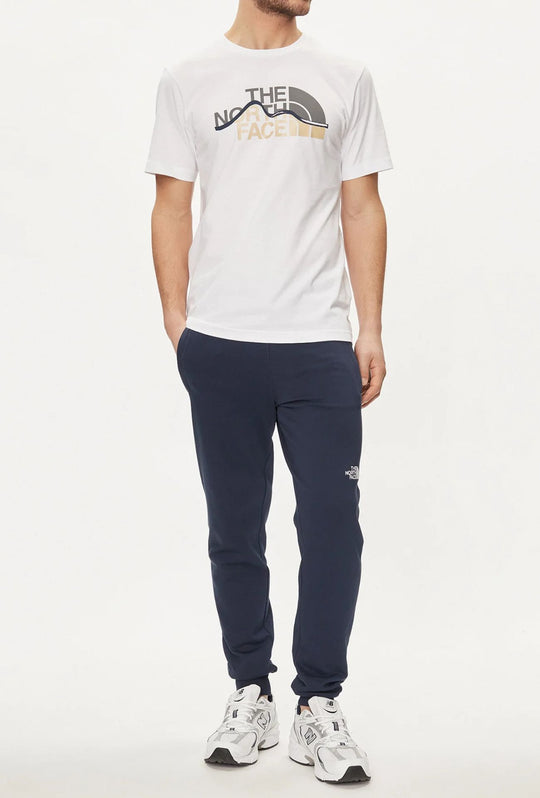 The North Face T-shirt Mountain Line da Uomo – BIANCO
