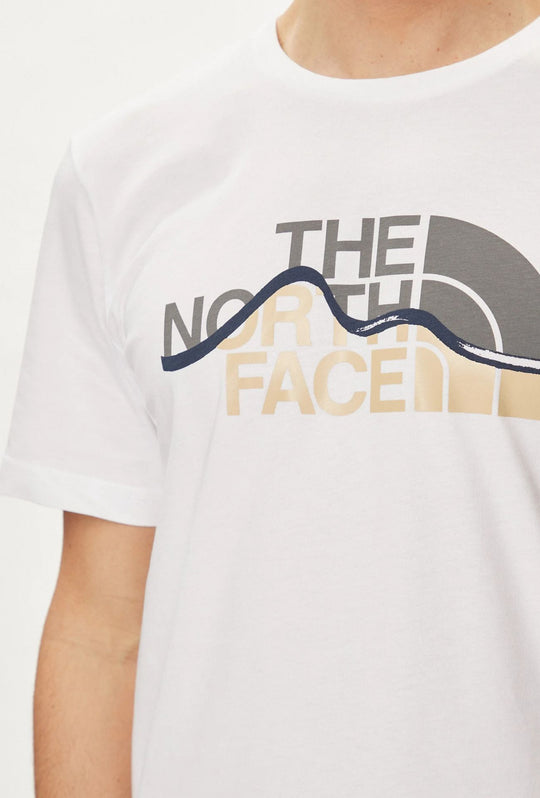 The North Face T-shirt Mountain Line da Uomo – BIANCO