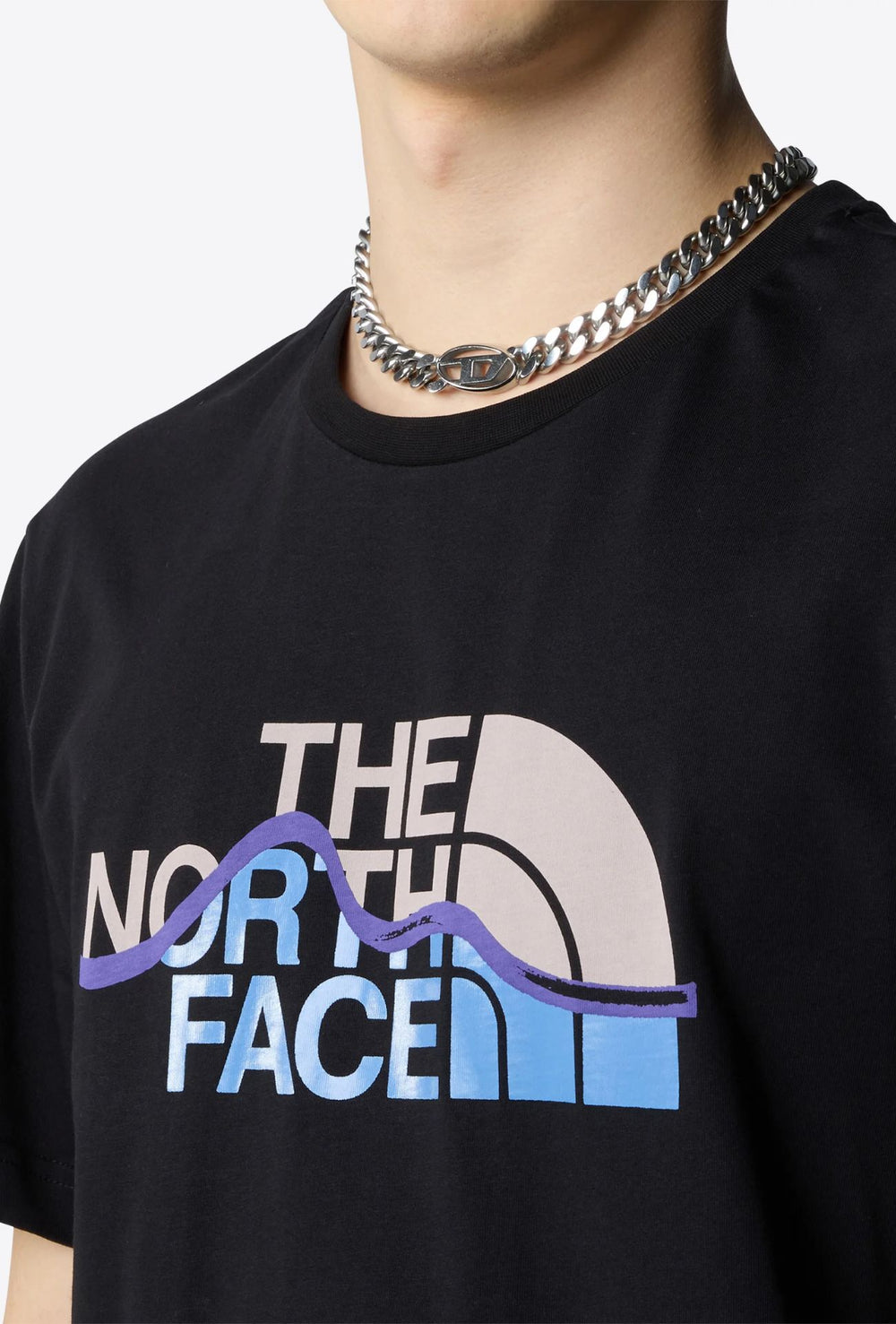 The North Face T-shirt Mountain Line da Uomo – NERO