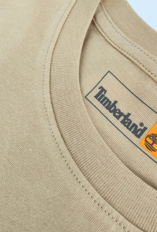 T-shirt uomo Timberland con logo stampato sul petto - BEIGE