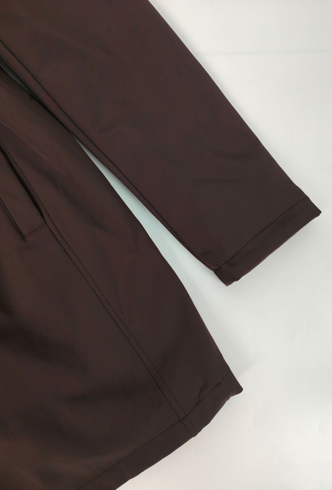 Trench Uomo invernale Double Face Tessuto tecnico  misto lana - MORO