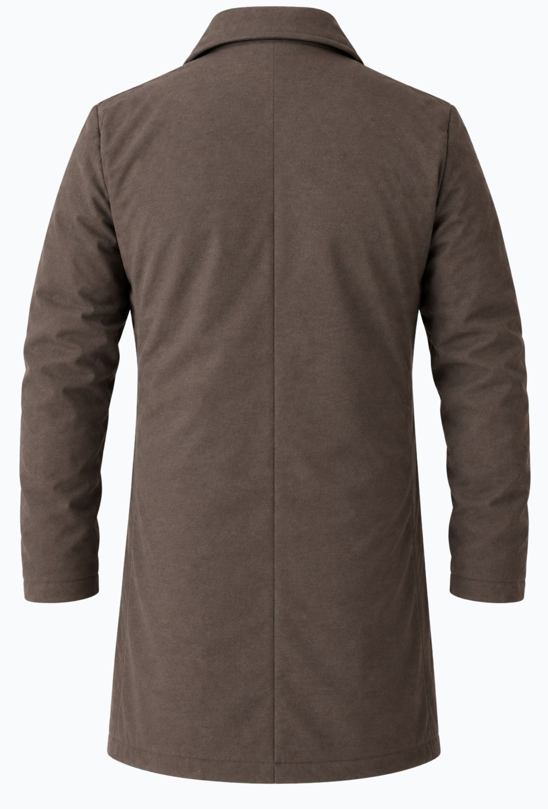 Trench Uomo invernale Double Face Tessuto tecnico  misto lana - MORO
