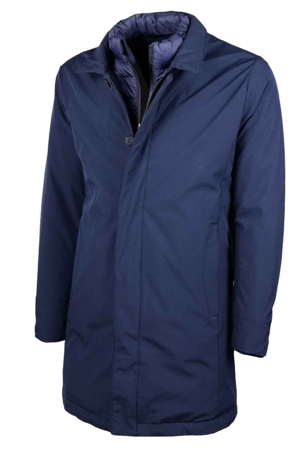 Trench Uomo Dresserd Giubbotto tessuto tecnico con piumino smontabile - BLU