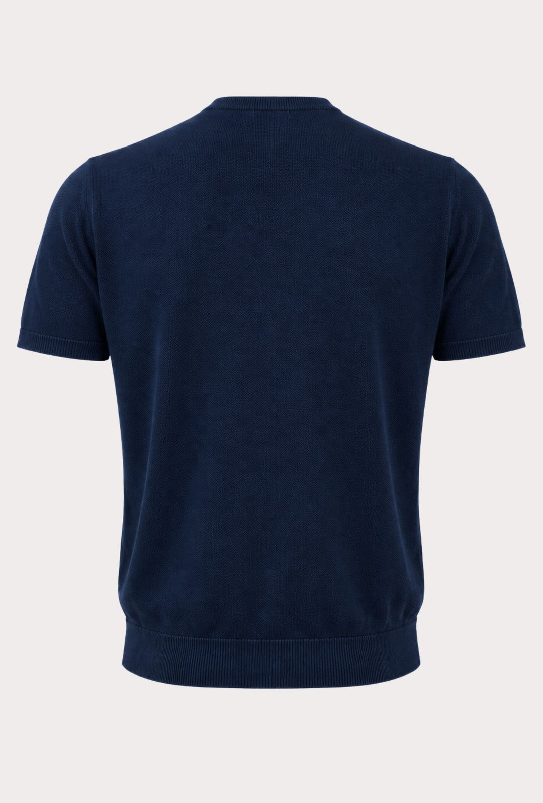T- Shirt uomo Girocollo in maglia 100% Cotone trama lavorata DRESSERD- BLU