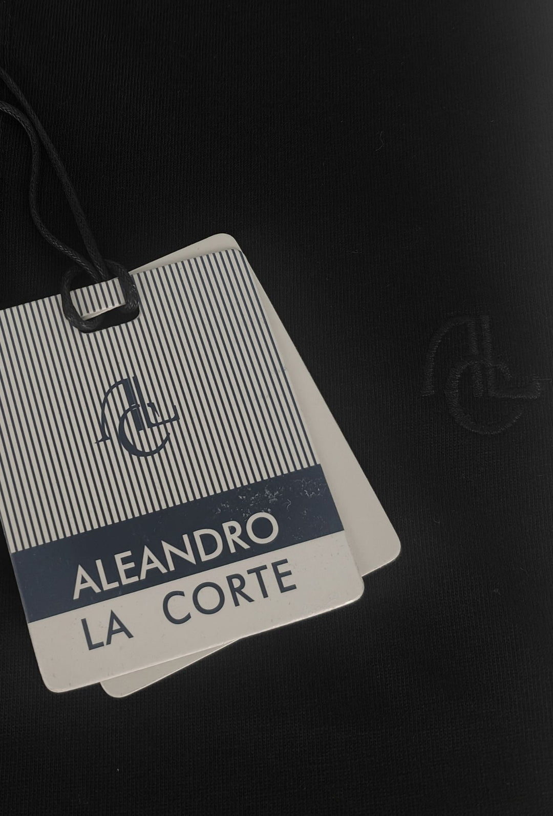 T-shirt Uomo Collo Serafino Aleandro La Corte - NERO