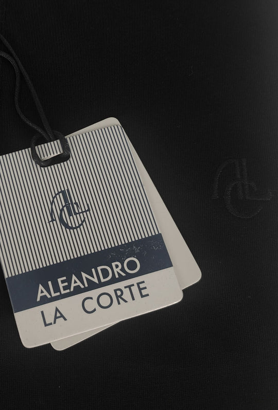 T-shirt Uomo Collo Serafino Aleandro La Corte - NERO