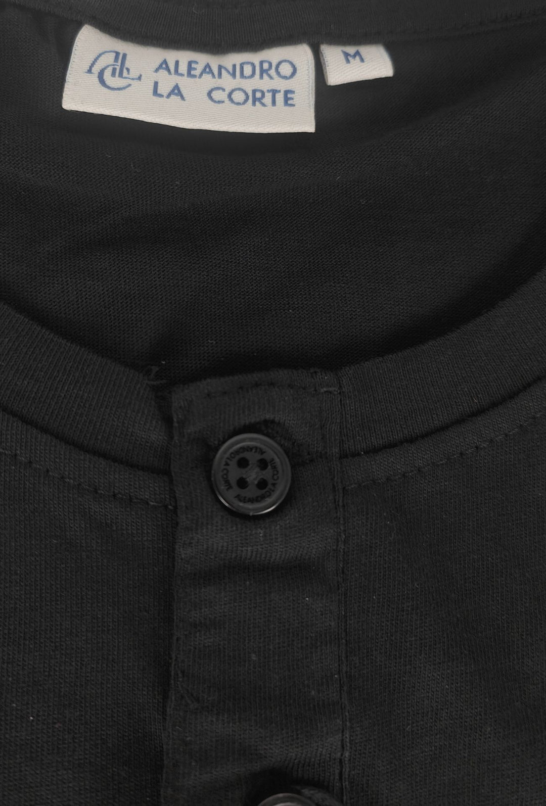 T-shirt Uomo Collo Serafino Aleandro La Corte - NERO