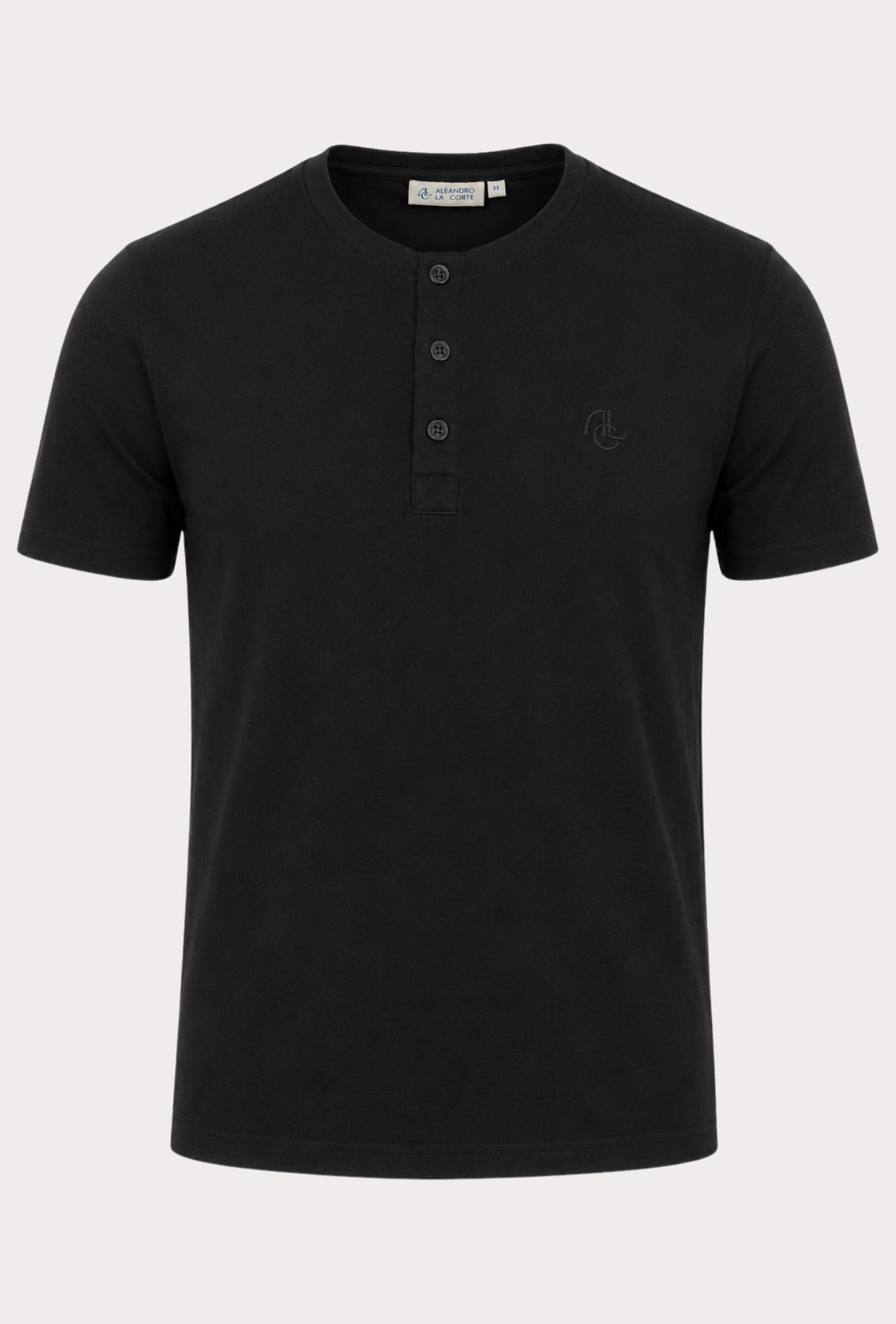 T-shirt Uomo Collo Serafino Aleandro La Corte - NERO