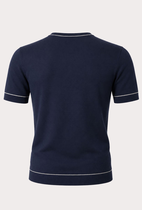 T- Shirt Uomo Con Taschino A Righe DRESSERD- BLU NAVY