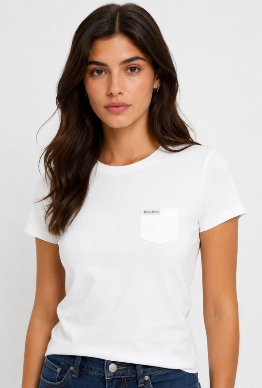 T-Shirt Donna GUESS JEANS - BIANCO