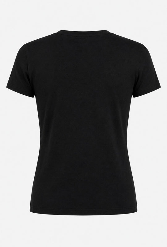 T-shirt Donna TOMMY JEANS 100% cotone Slim Fit- NERO