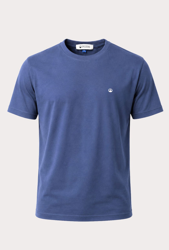 T-Shirt Uomo  in 100% Cotone con Logo Ricamato-DRESSERD- AVIO