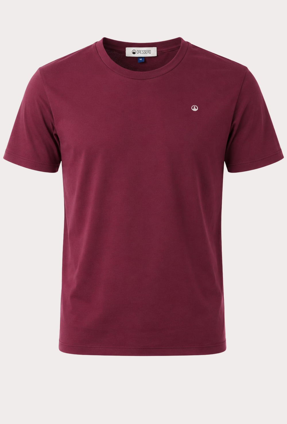 T-Shirt Uomo  in 100% Cotone con Logo Ricamato-DRESSERD- BORDEAUX