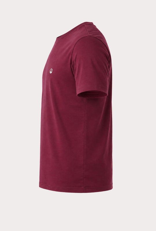 T-Shirt Uomo  in 100% Cotone con Logo Ricamato-DRESSERD- BORDEAUX