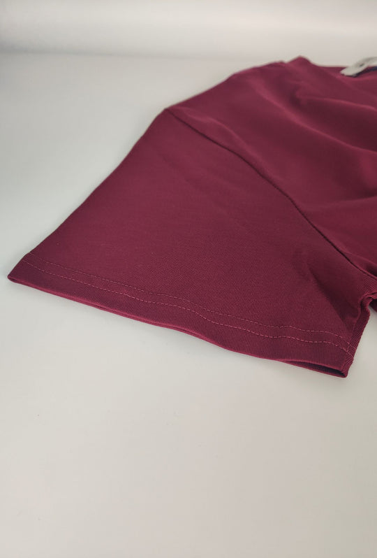 T-Shirt Uomo  in 100% Cotone con Logo Ricamato-DRESSERD- BORDEAUX