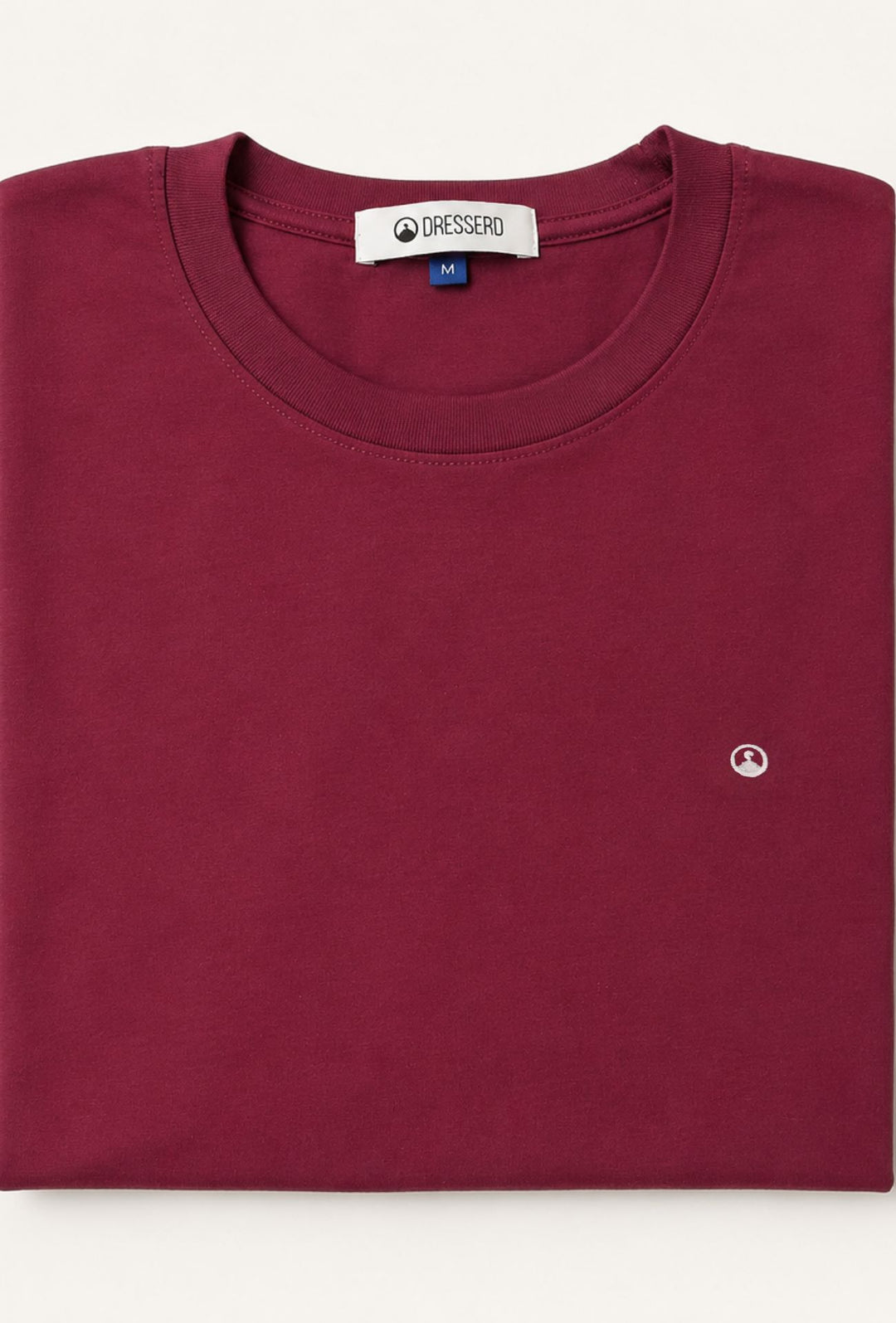 T-Shirt Uomo  in 100% Cotone con Logo Ricamato-DRESSERD- BORDEAUX
