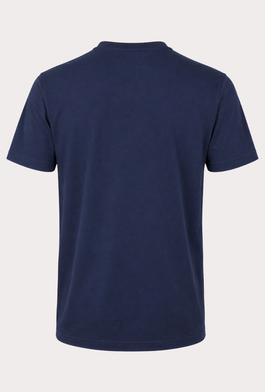 T-Shirt Uomo  in 100% Cotone con Logo Ricamato-DRESSERD- BLU NAVY