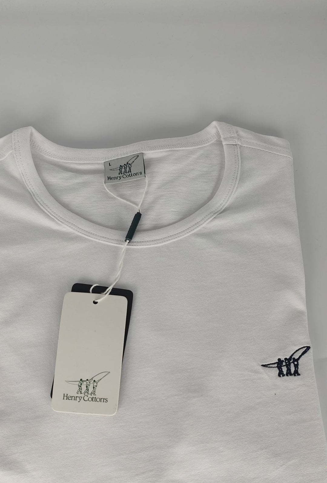 T-Shirt Uomo Girocollo HENRY COTTON'S 100% Cotone - BIANCO