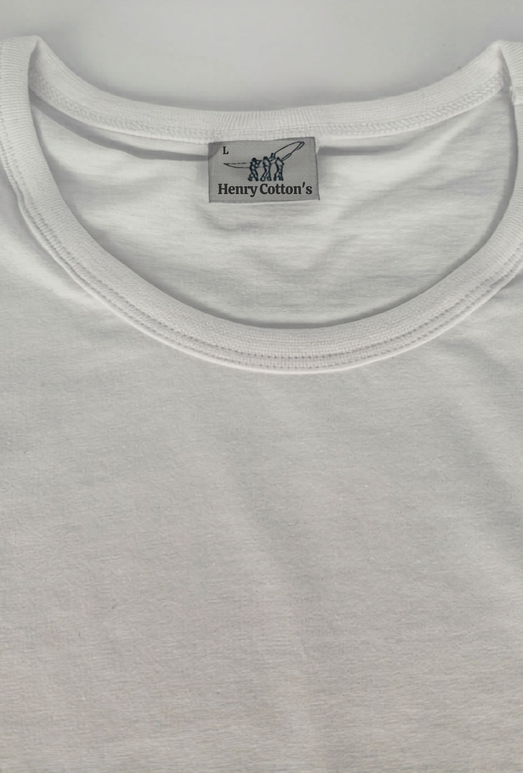 T-Shirt Uomo Girocollo HENRY COTTON'S 100% Cotone - BIANCO