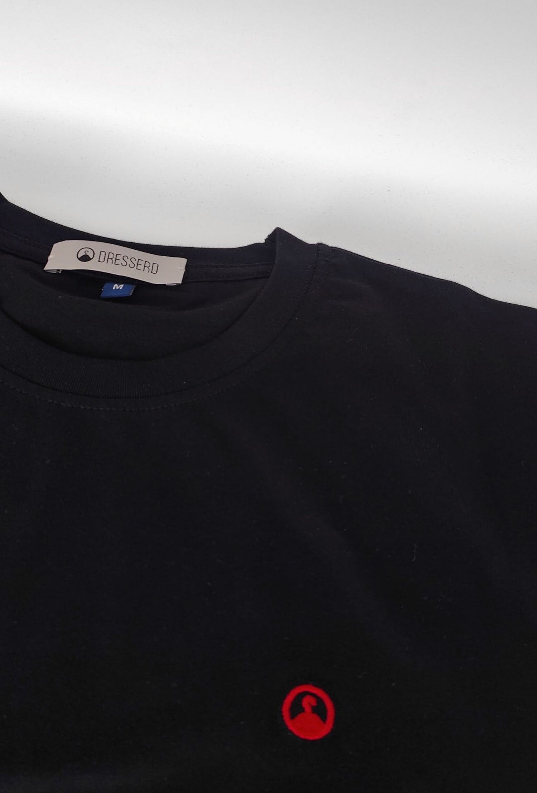 T-Shirt Uomo  in 100% Cotone con Logo Ricamato-DRESSERD- NERO