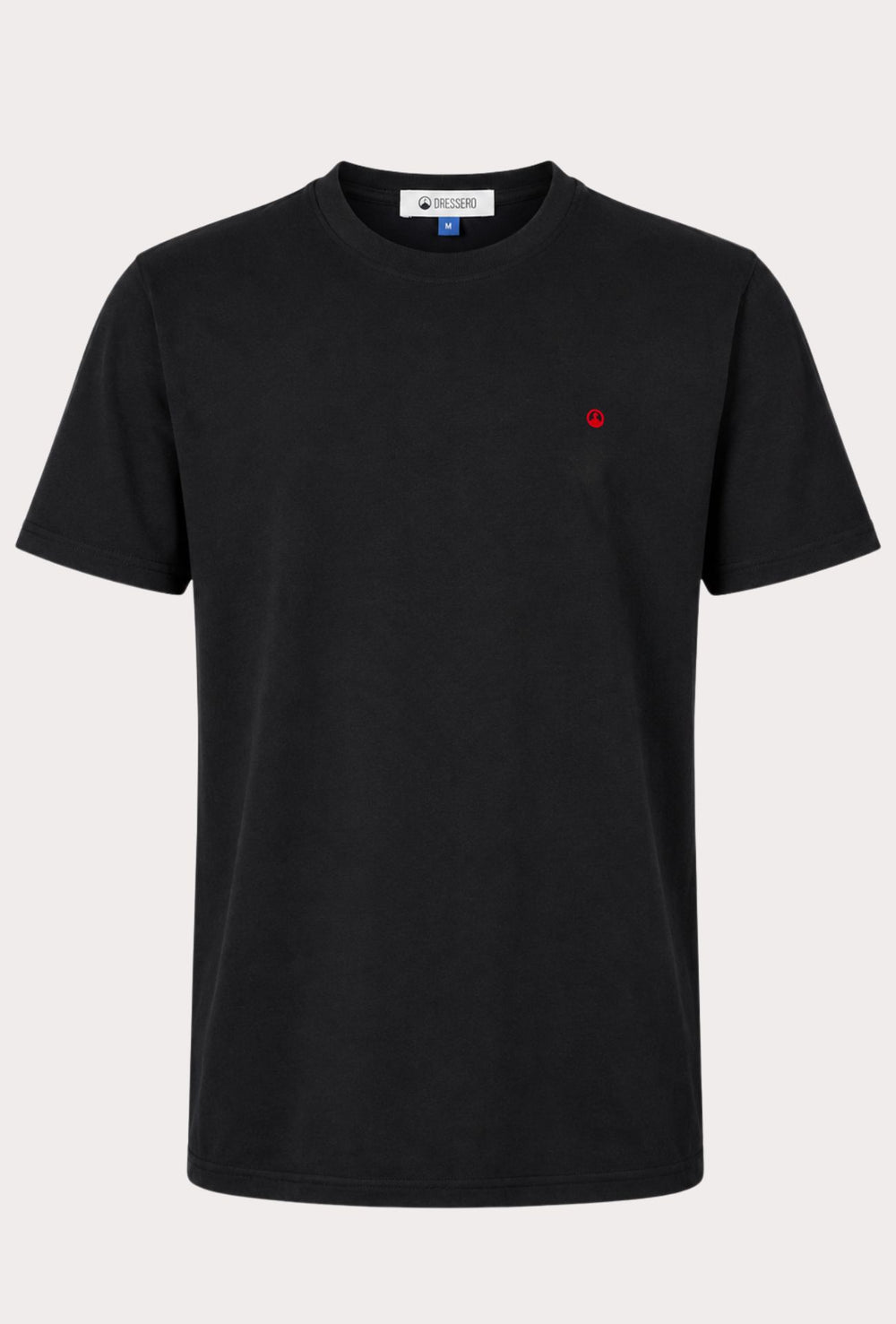 T-Shirt Uomo  in 100% Cotone con Logo Ricamato-DRESSERD- NERO