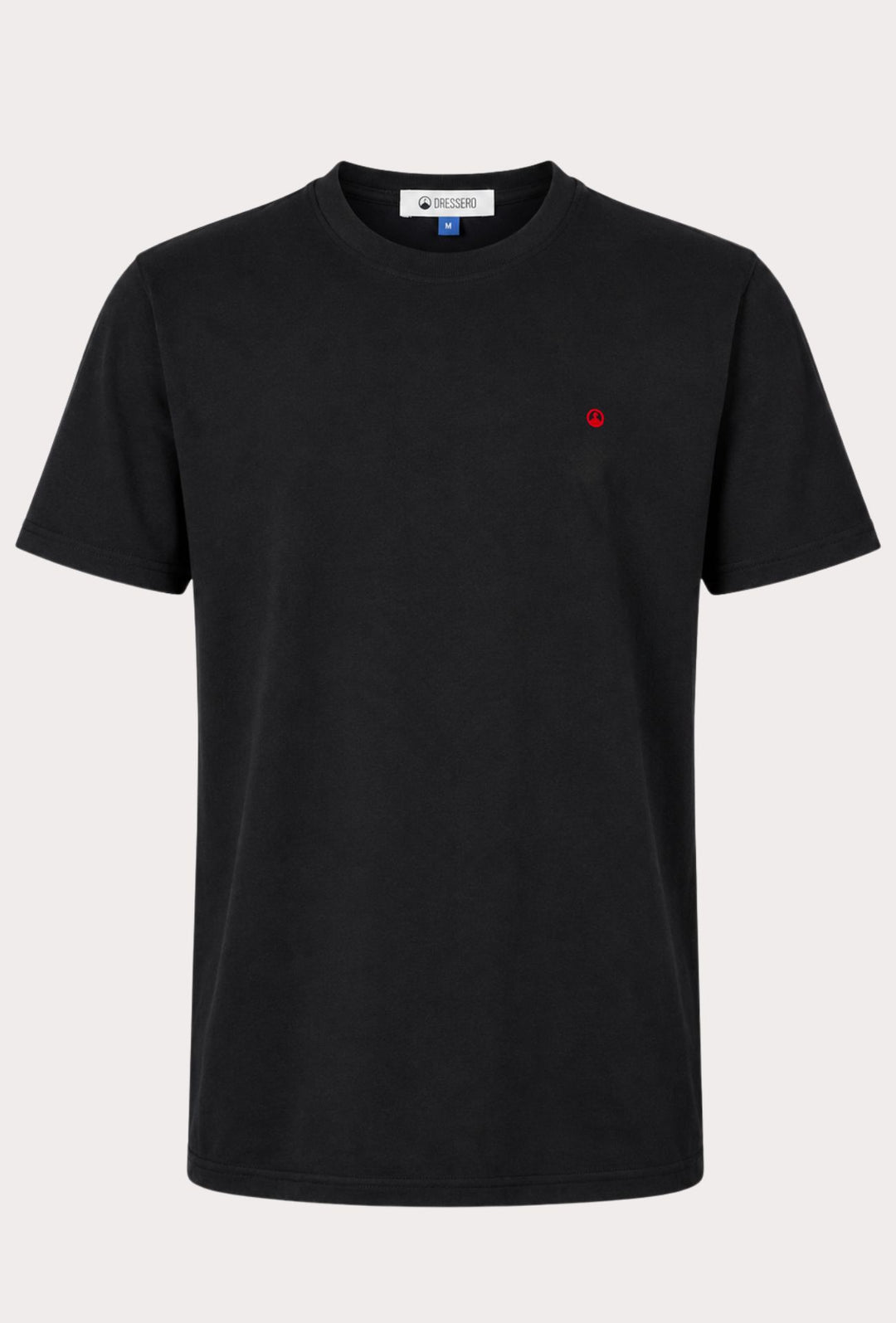 T-Shirt Uomo  in 100% Cotone con Logo Ricamato-DRESSERD- NERO