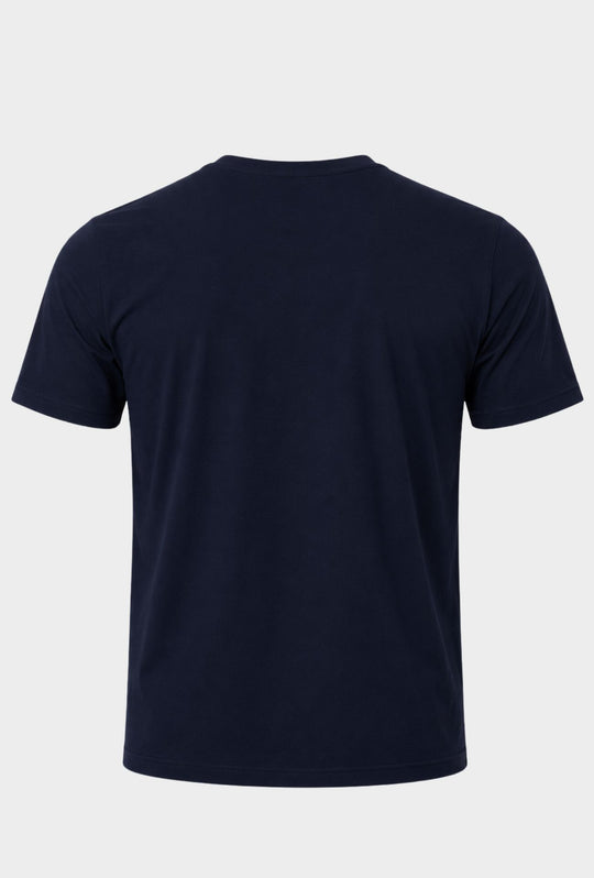 T-shirt Uomo Girocollo con Logo Stampato lato cuore NAVY SAIL in cotone- DARK BLUE