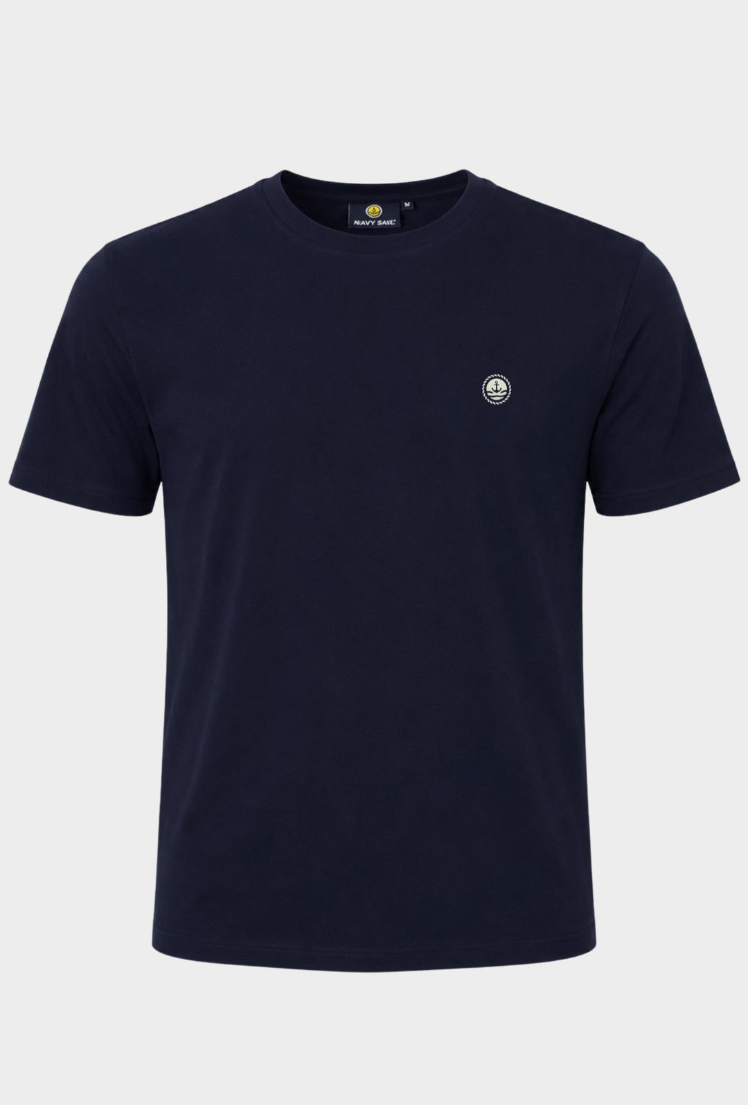 T-shirt Uomo Girocollo con Logo Stampato lato cuore NAVY SAIL in cotone- DARK BLUE