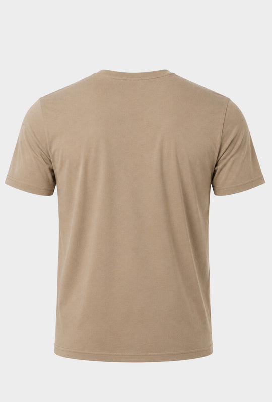 T-shirt Uomo Girocollo con Logo Stampato lato cuore NAVY SAIL in cotone- DESERTO