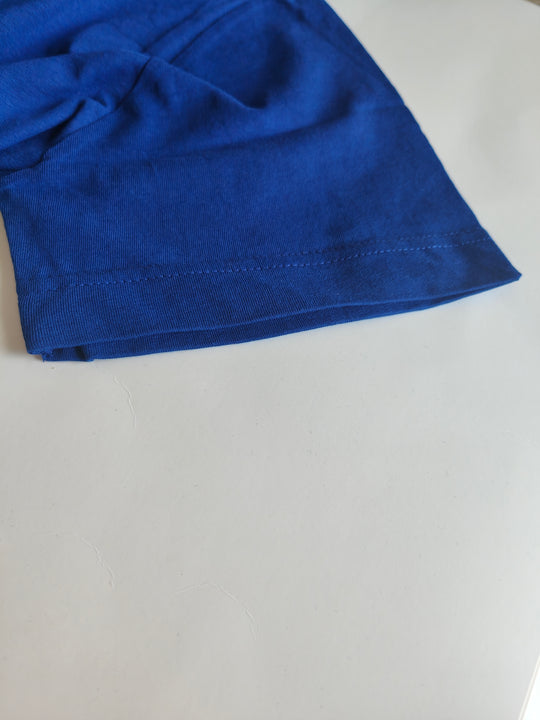 T-shirt Uomo Girocollo con Logo Stampato lato cuore NAVY SAIL in cotone- OCEANO