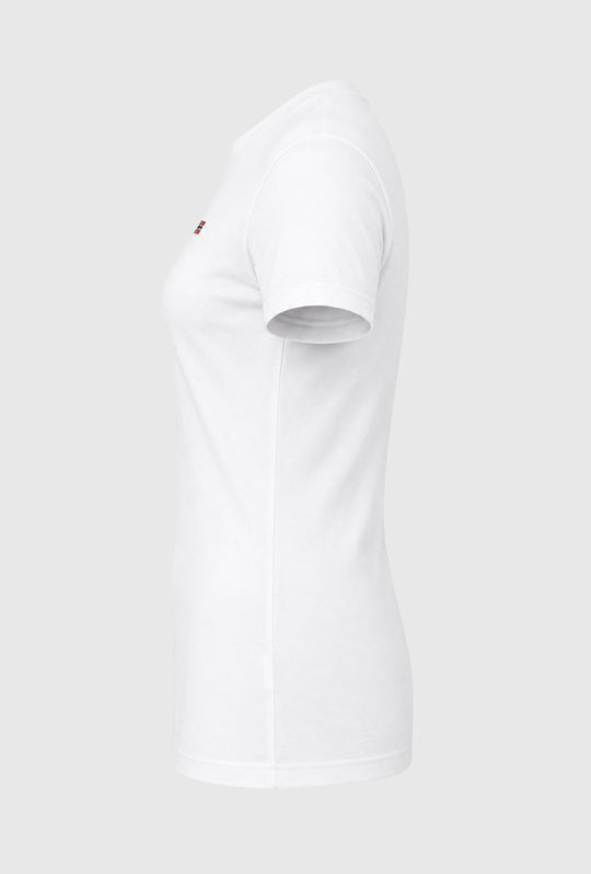 T-Shirt Donna Norway in Cotone 100%- BlANCO