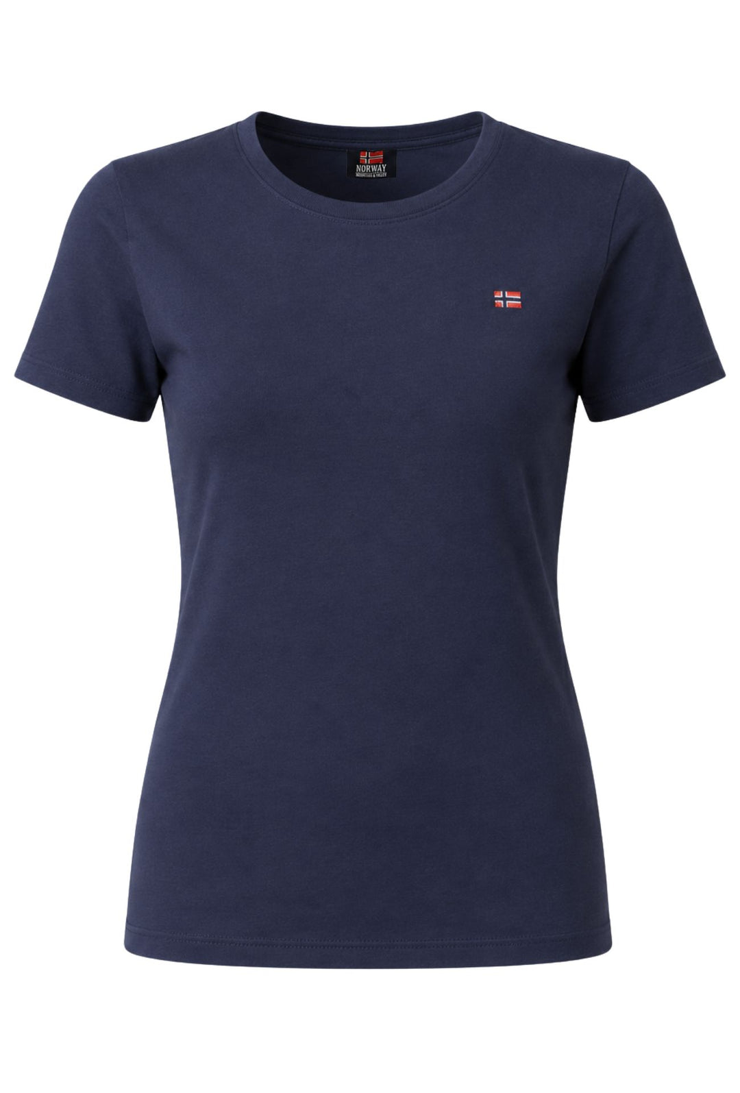 T-Shirt Donna Norway in Cotone 100%- Blu Navy