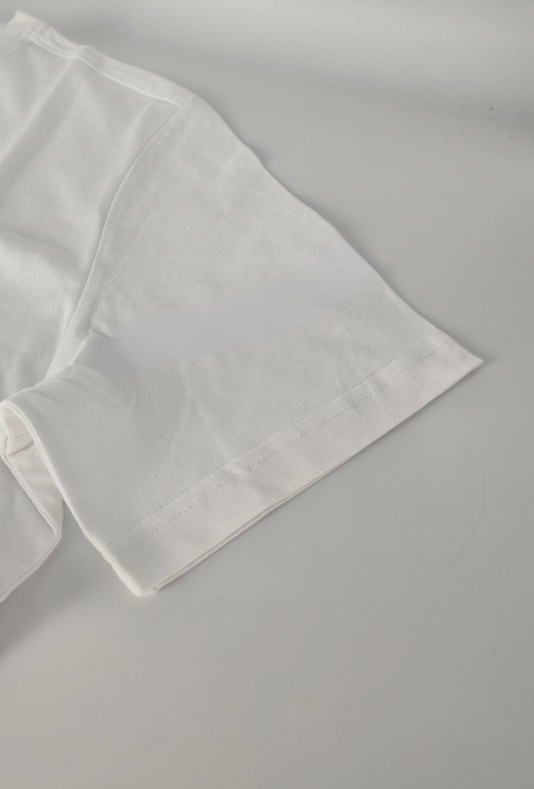 T-Shirt Uomo P-CLUB  100% Cotone con Logo Ricamato A Rilievo Centrale- BIANCO