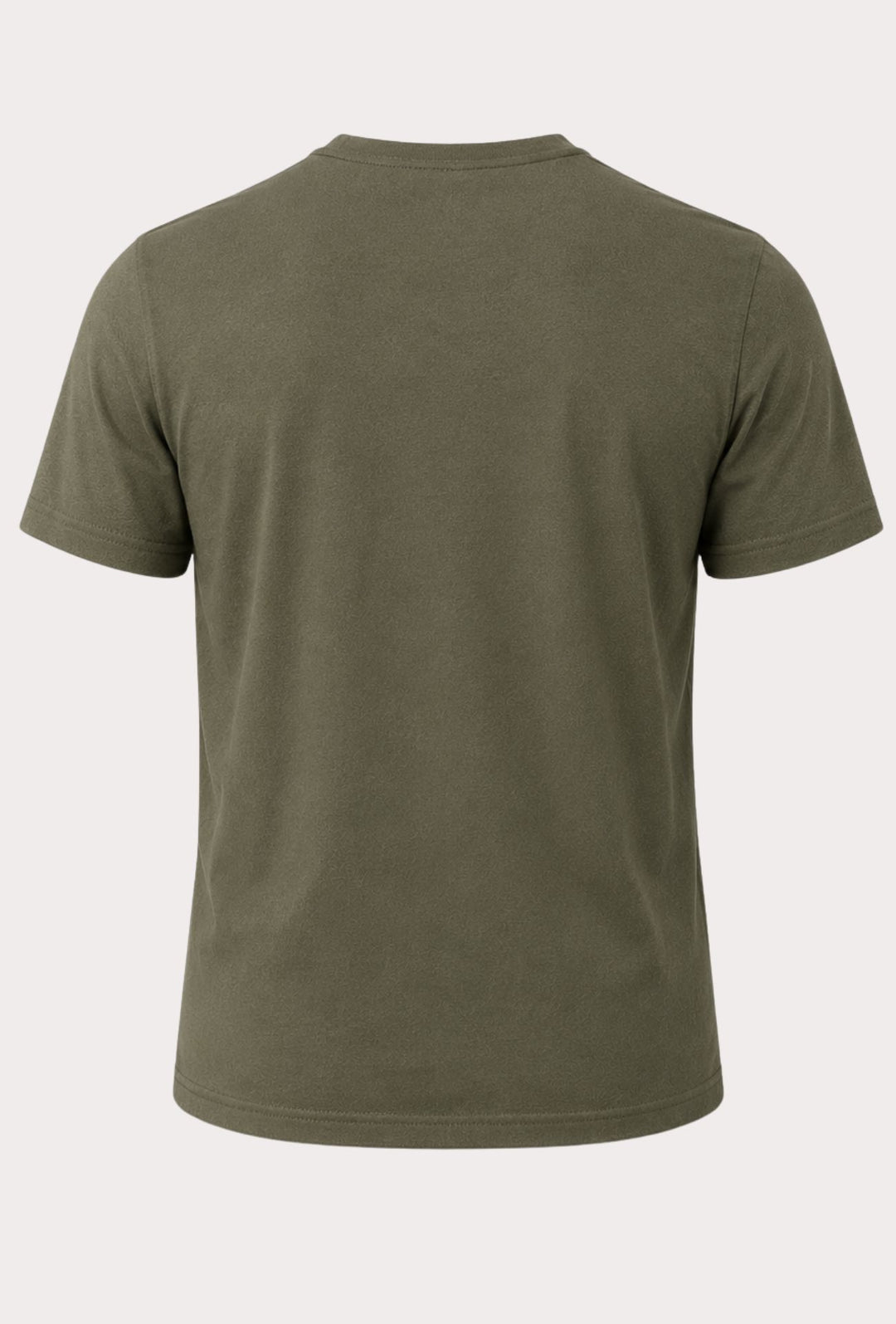 T-Shirt Uomo P-CLUB  100% Cotone con Logo Ricamato A Rilievo Centrale- VERDE MILITARE