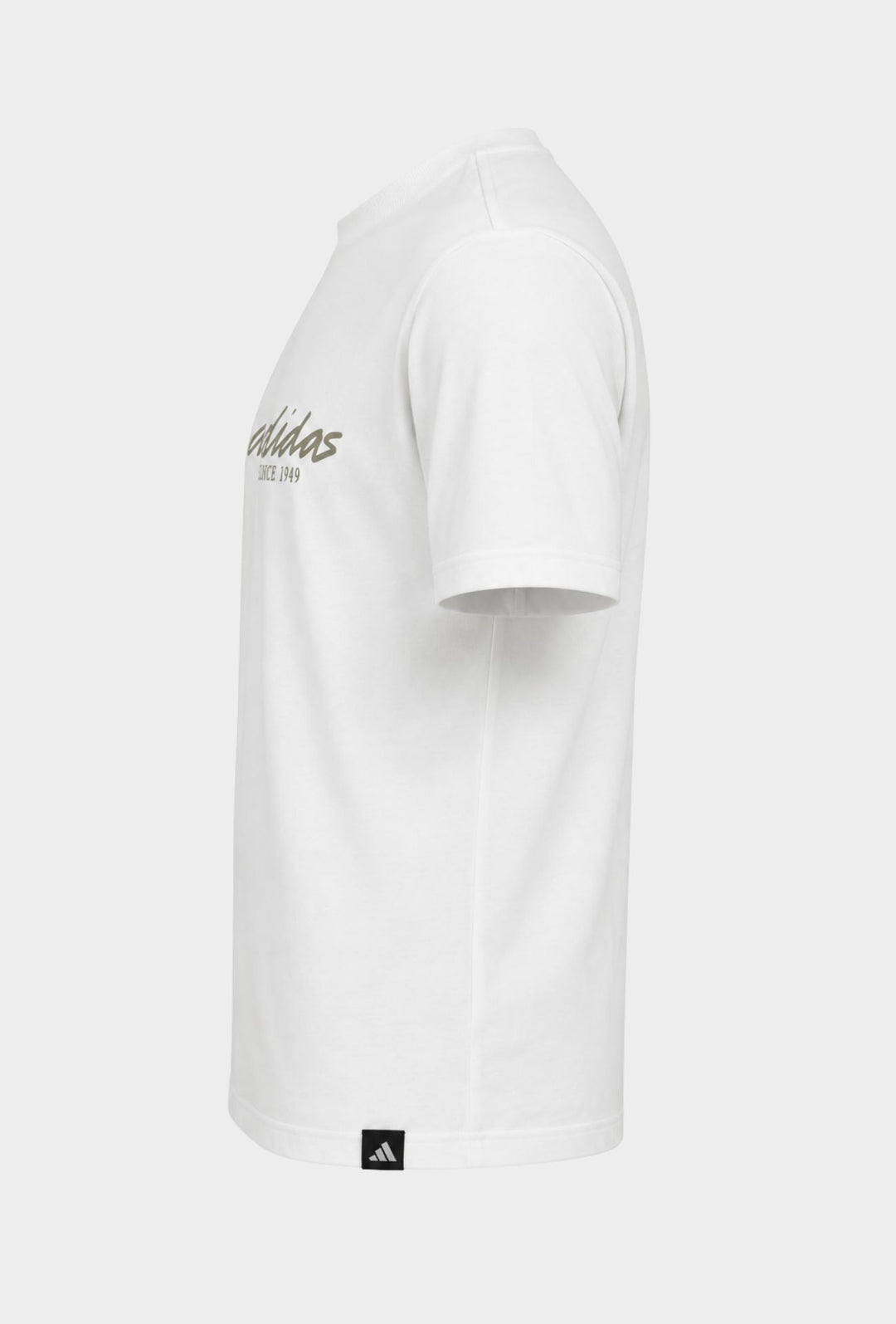T-Shirt ADIDAS girocollo scritta centrale stampata colore beige Regular Fit- BIANCO