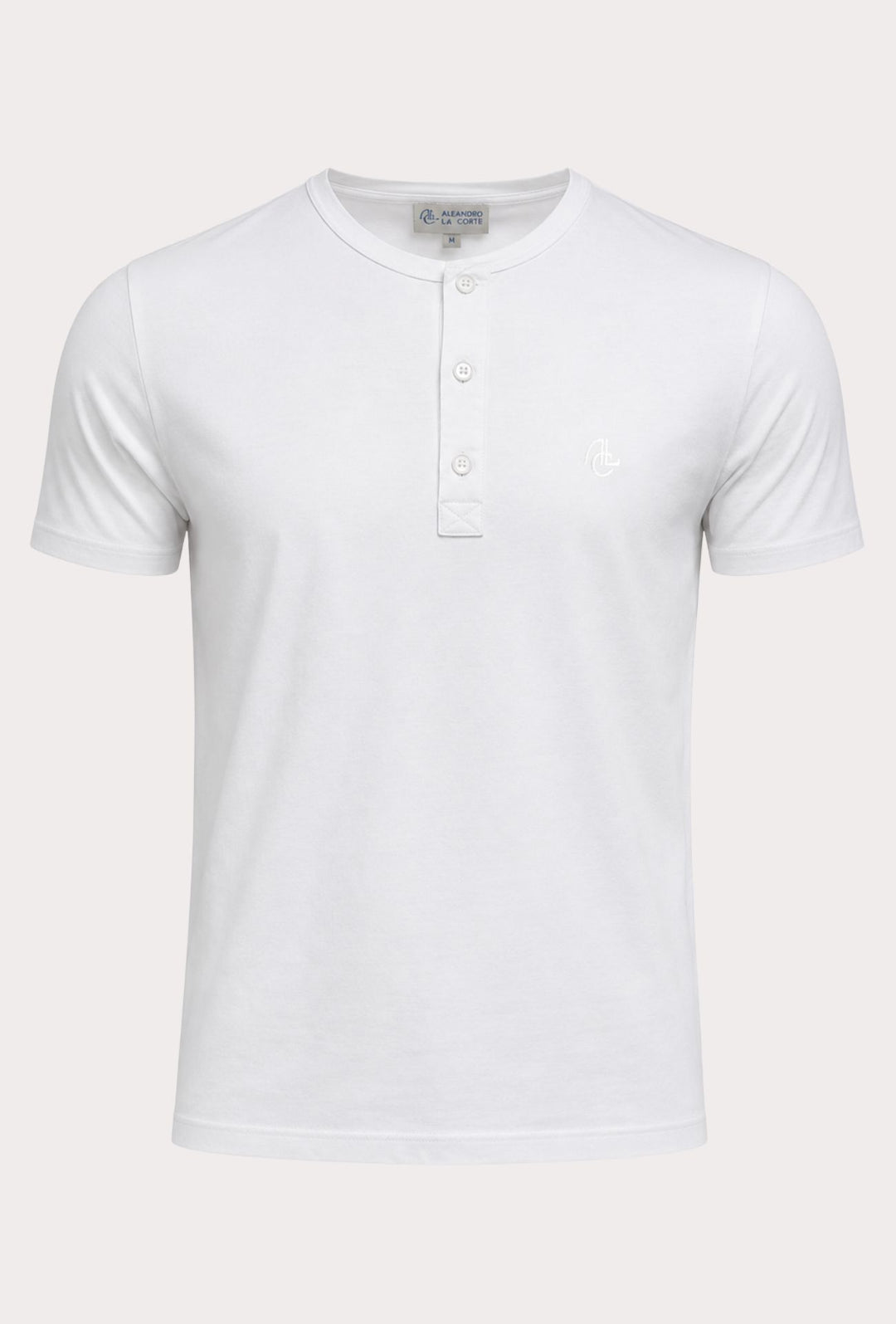 T-shirt Uomo Collo Serafino Aleandro La Corte -BIANCO