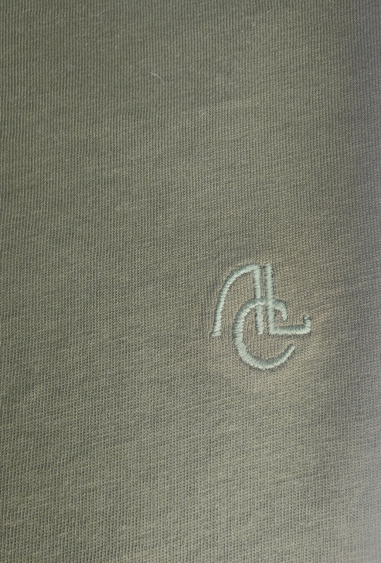 T-shirt Uomo Collo Serafino Aleandro La Corte -VERDE OLIVA