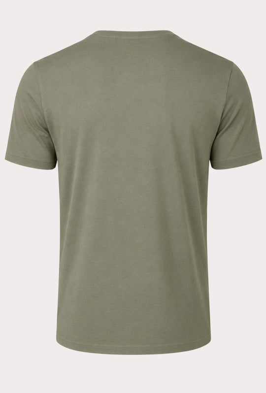 T-shirt Uomo Collo Serafino Aleandro La Corte -VERDE OLIVA