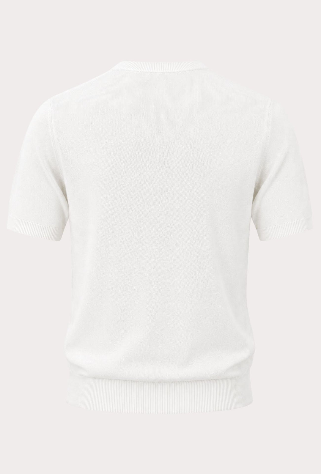 T- Shirt uomo Girocollo in maglia 100% Cotone trama lavorata DRESSERD- BIANCO