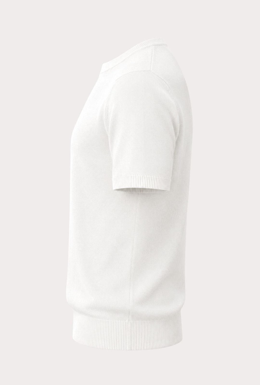 T- Shirt uomo Girocollo in maglia 100% Cotone trama lavorata DRESSERD- BIANCO