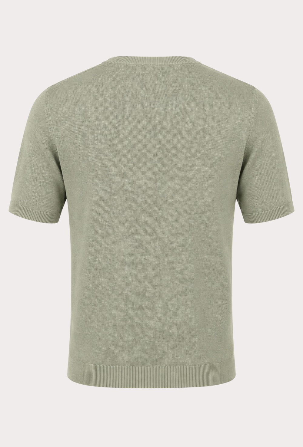 T- Shirt uomo Girocollo in maglia 100% Cotone trama lavorata DRESSERD- VERDE SALVIA