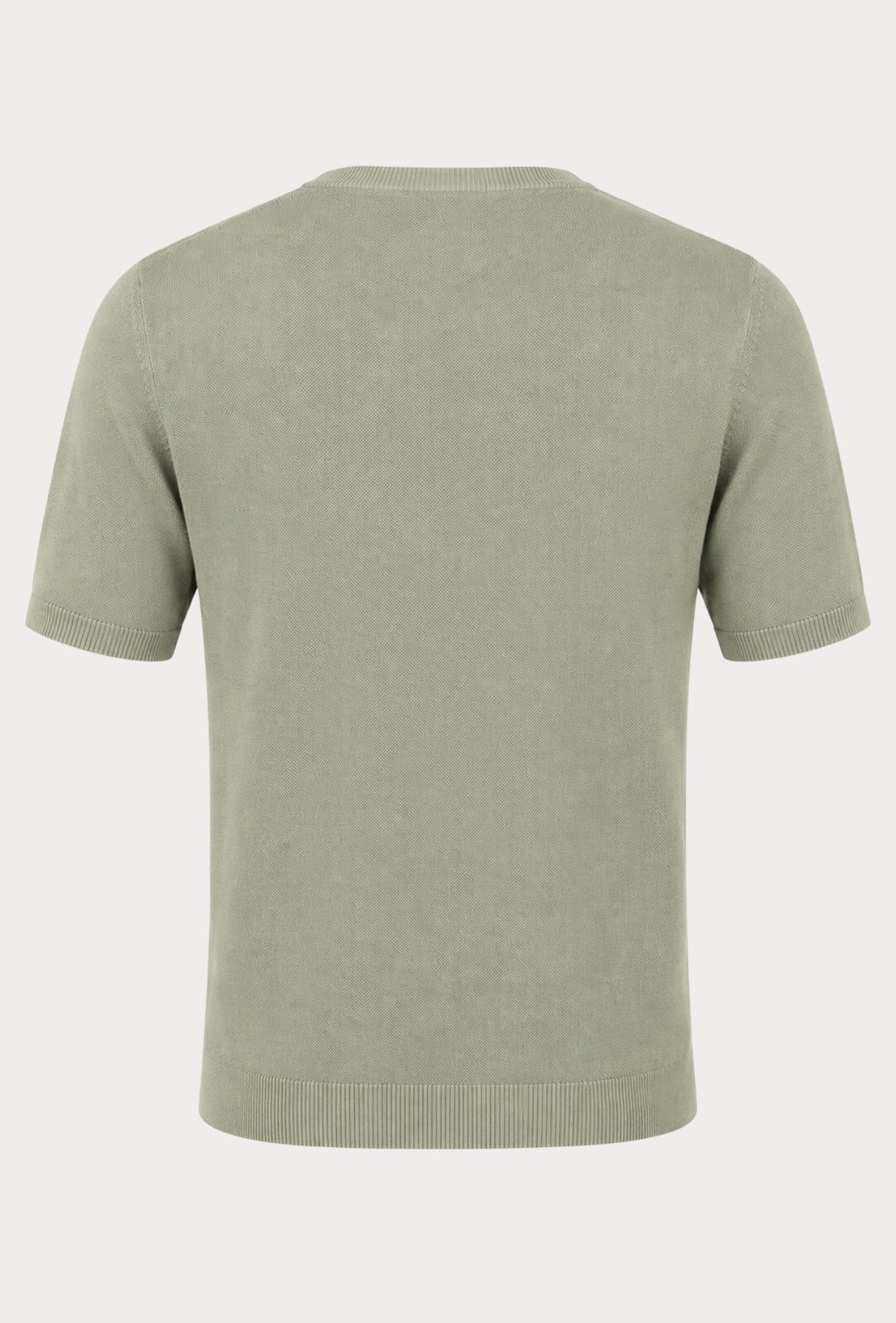 T- Shirt uomo Girocollo in maglia 100% Cotone trama lavorata DRESSERD- VERDE SALVIA