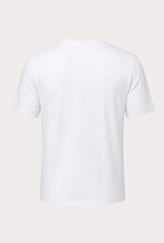T-Shirt Uomo Regular Fit in Cotone Stretch HUGO BOSS Logo Gommato lato cuore-BIANCO