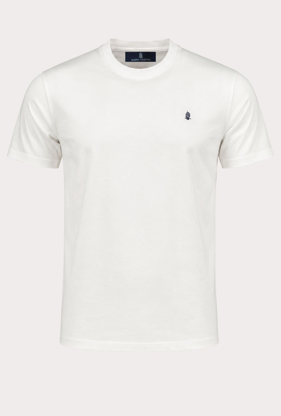 T- Shirt Uomo MARINA YACHTING 100% cotone logo piccolo ricamato lato cuore- BIANCO