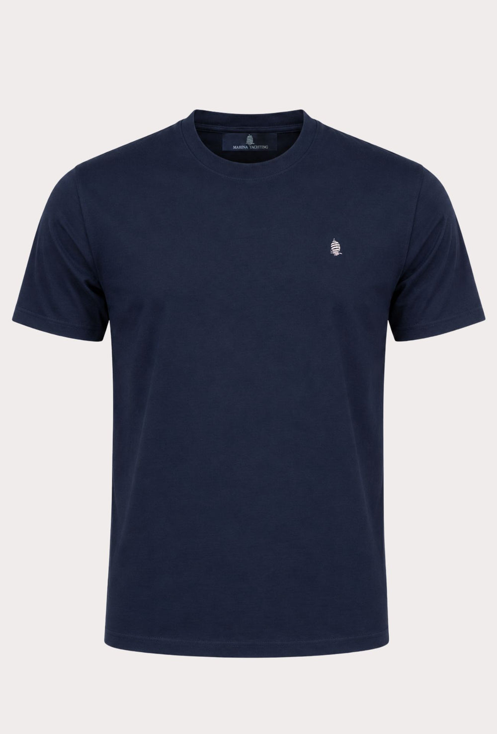 T- Shirt Uomo MARINA YACHTING 100% cotone logo piccolo ricamato lato cuore- BLU NAVY