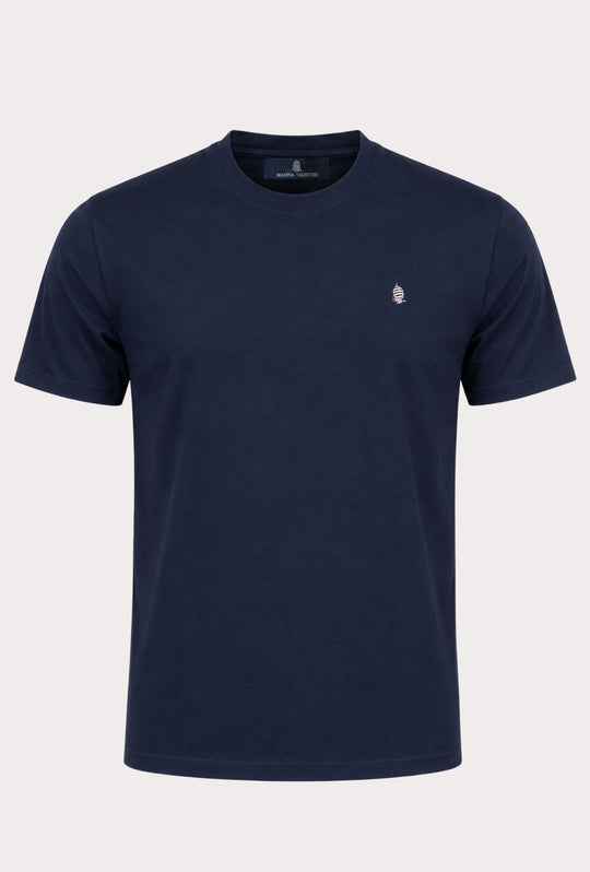 T- Shirt Uomo MARINA YACHTING 100% cotone logo piccolo ricamato lato cuore- BLU NAVY